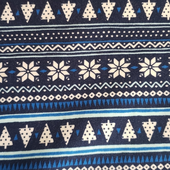 Lands' End Women's Blue White Floral Striped Top - Picture 4 of 9